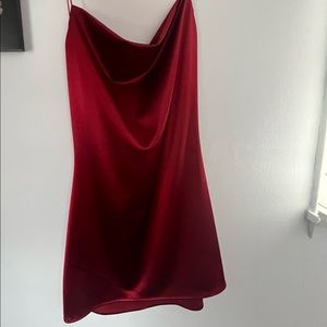 Mini satin red dress 💃🏽